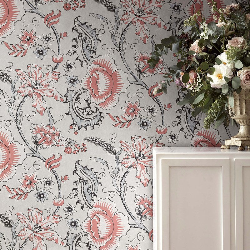 Little Greene Woodblock Trail wallpaper in Union — detail