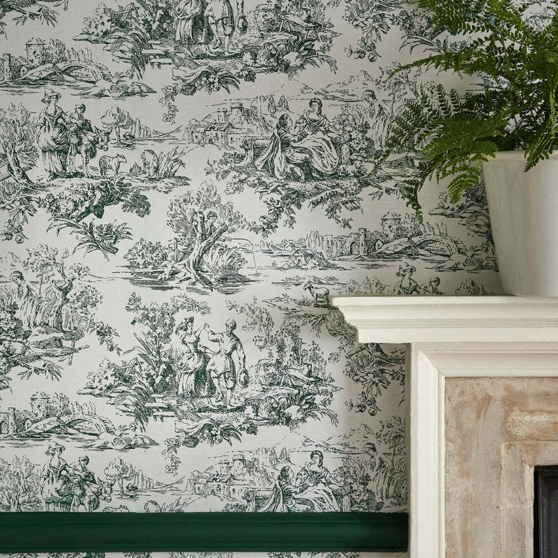 Little Greene Lovers' Toile wallpaper — lifestyle image 14