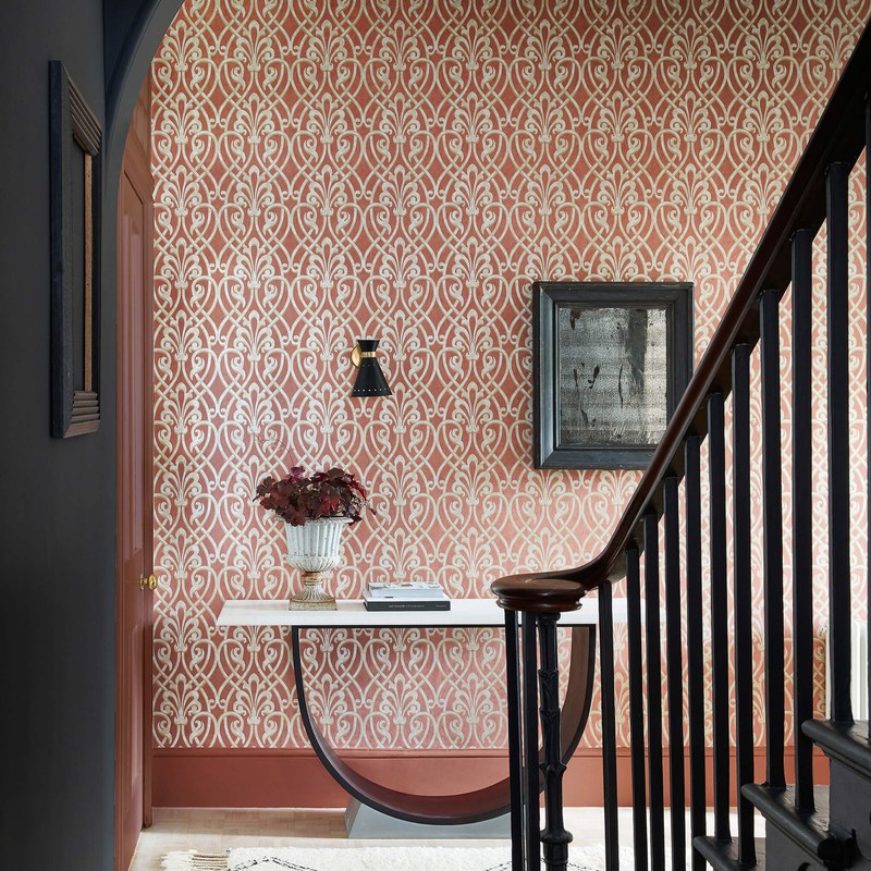 Little Greene Brook Street wallpaper in Etruscan — room view