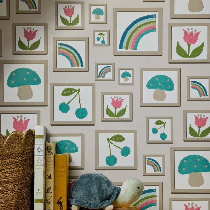 Little Greene Balance wallpaper in Portland Stone — detail