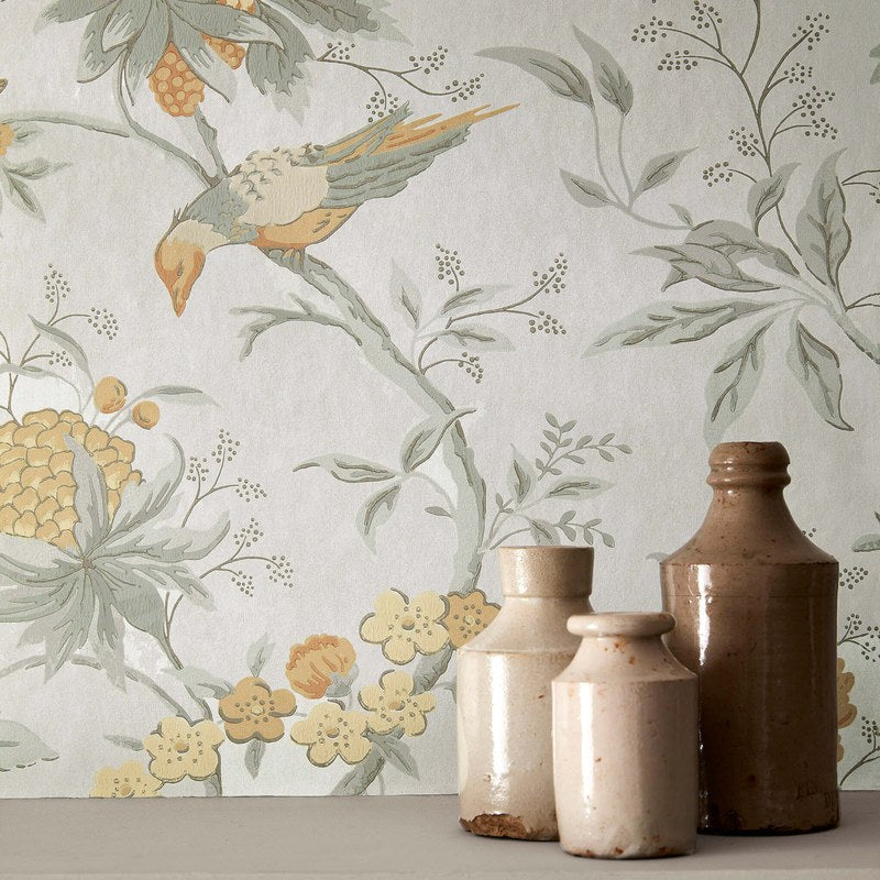 Little Greene Brooke House wallpaper in Cinder — additional room view