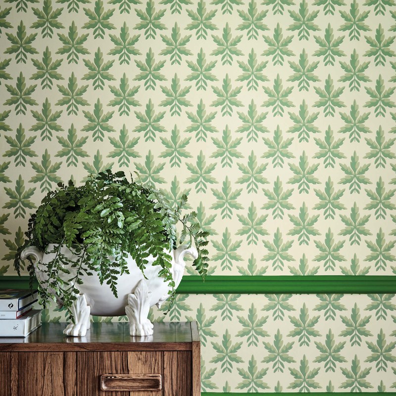 Little Greene Clutterbuck wallpaper in Lodge — detail