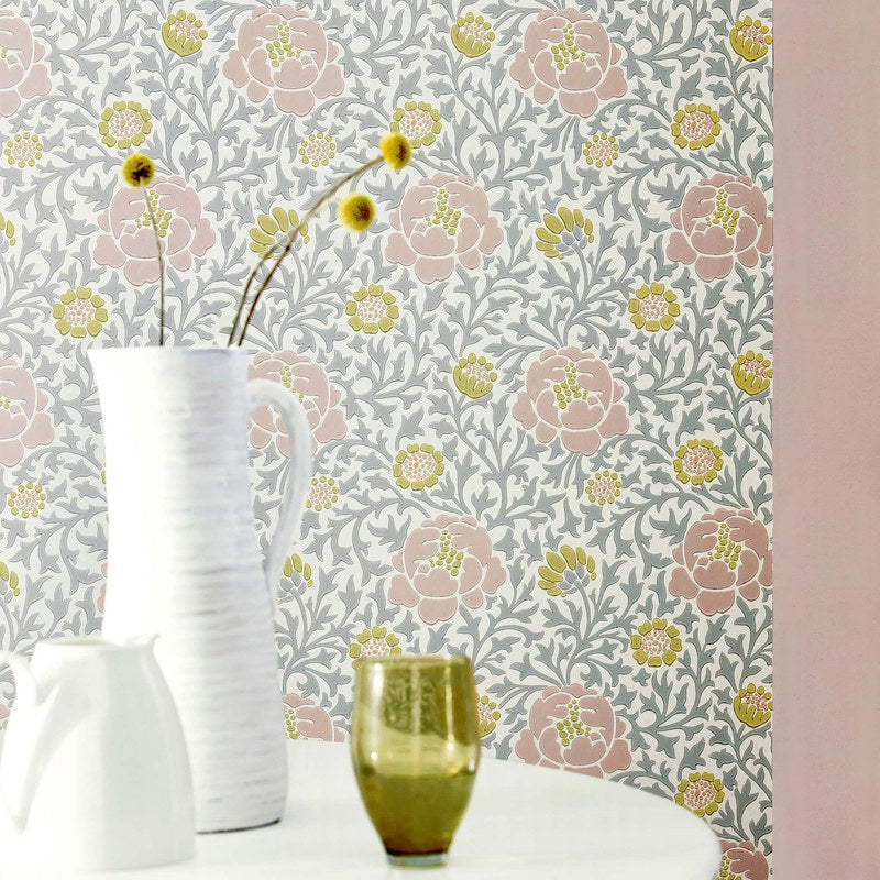 Little Greene Lansdowne Walk wallpaper in Nordic — detail