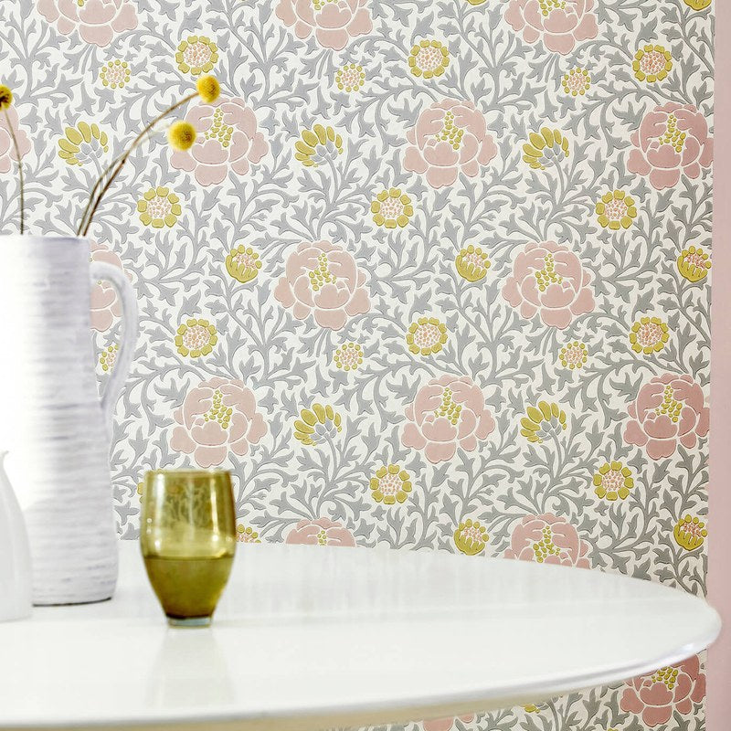 Little Greene Lansdowne Walk wallpaper in Nordic — alternate detail