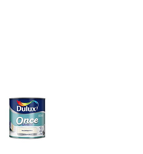 Dulux Once Satinwood Paint Pure Brilliant White 2.5L