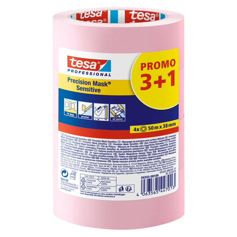 Tesa Precision Masking Tape Sensitive 38mmx50m PROMO 3+1