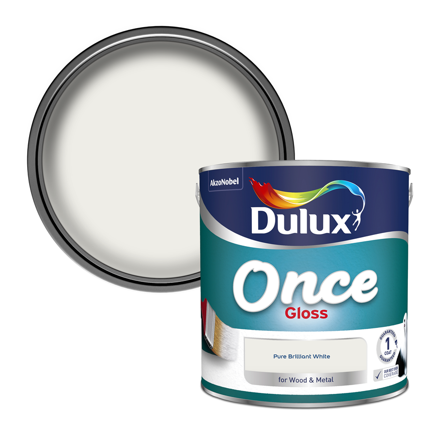 Dulux Once Gloss Paint Pure Brilliant White