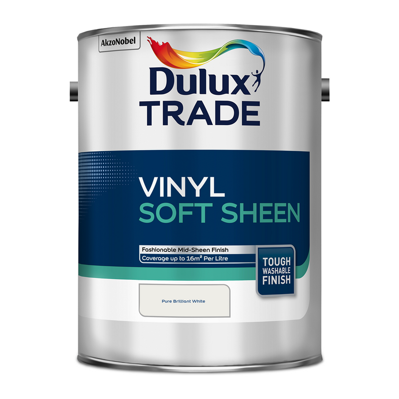 Dulux Trade Vinyl Soft Sheen Pure Brilliant White 5L