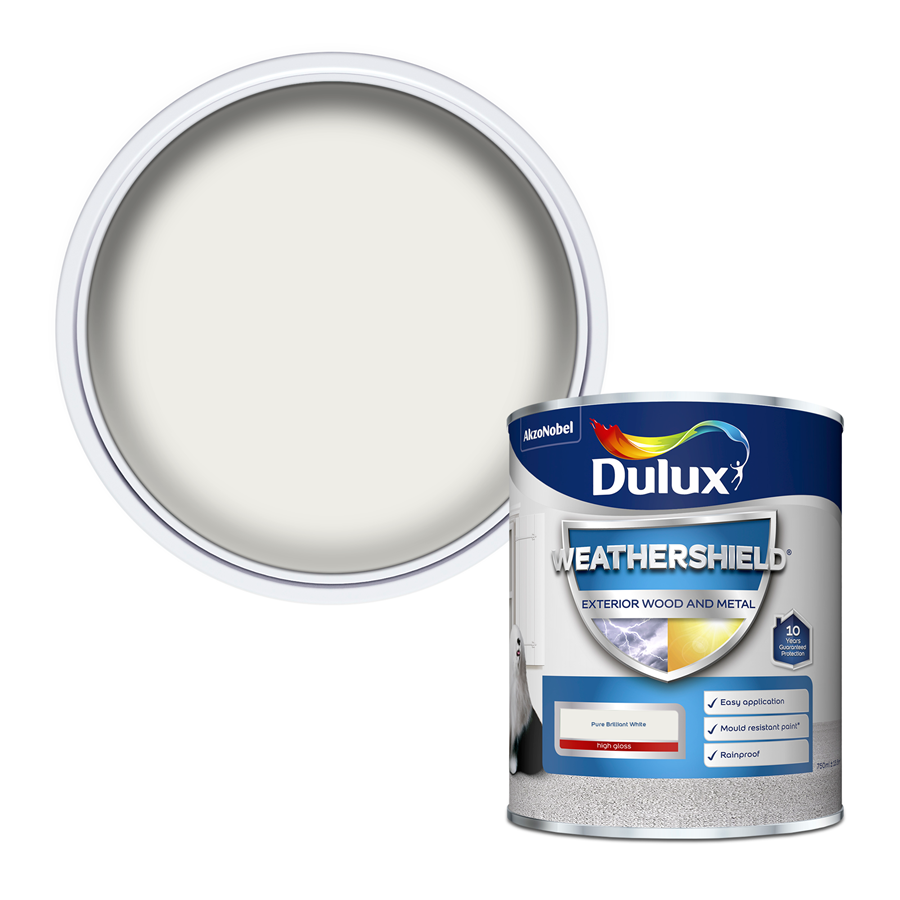 Dulux Weathershield Gloss Paint Pure Brilliant White