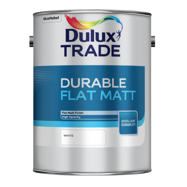 Dulux Trade Durable Flat Matt  White 5L