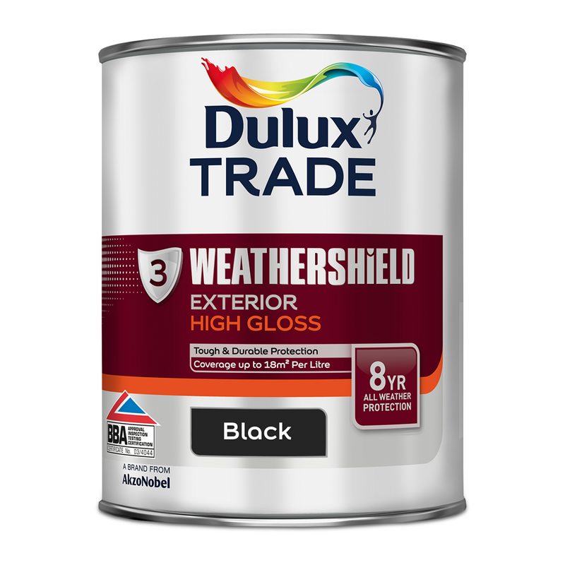 Dulux Trade Weathershield Exterior High Gloss Black