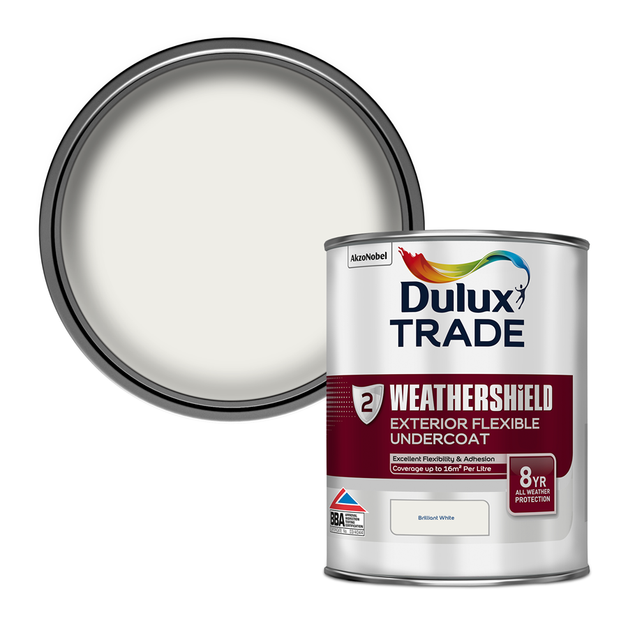 Dulux Trade Weathershield Exterior Undercoat Pure Brilliant White