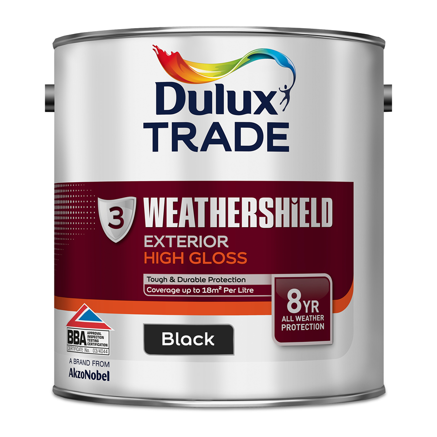 Dulux Trade Weathershield Exterior High Gloss Black