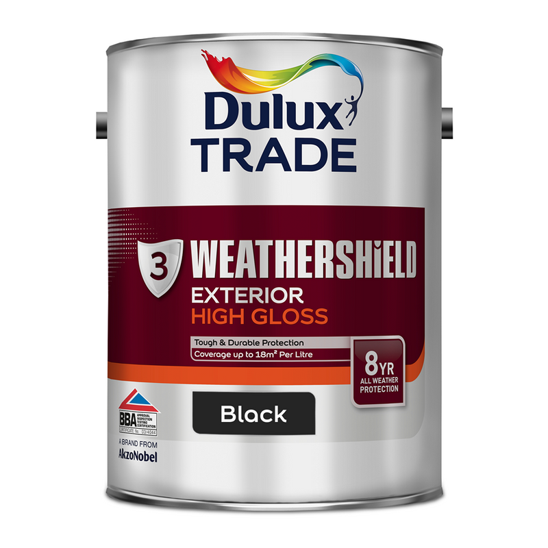 Dulux Trade Weathershield Exterior High Gloss Black