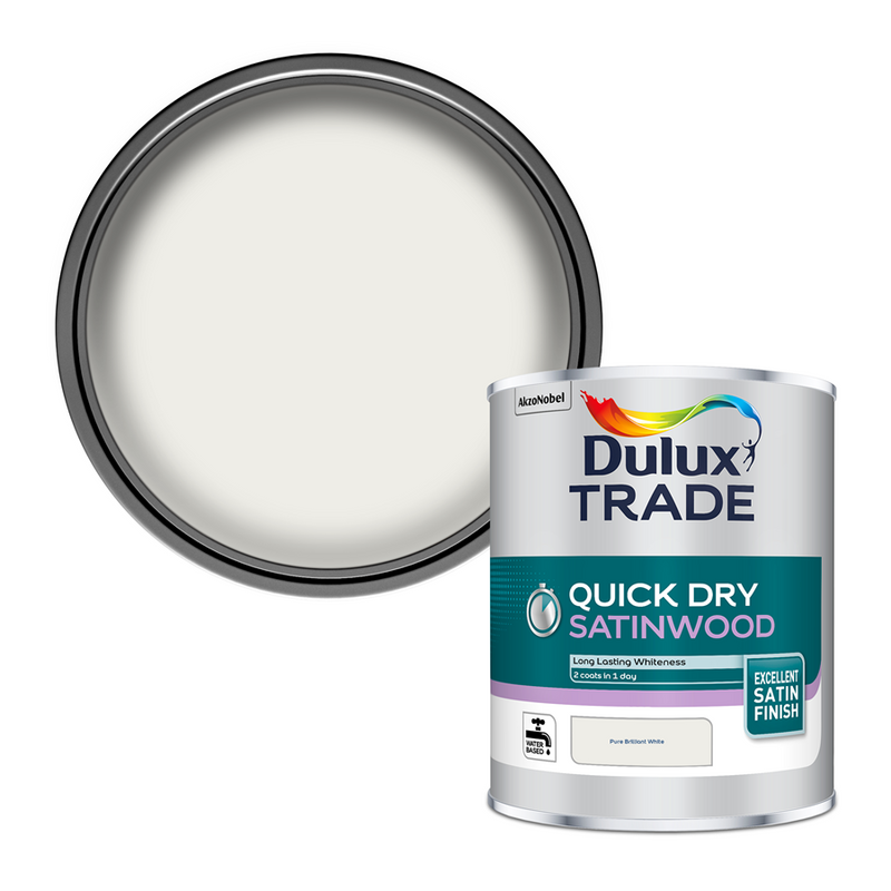 Dulux Trade Quick Dry Satinwood Pure Brilliant White