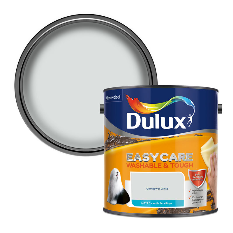 Dulux Easycare Washable & Tough Matt Emulsion Paint Cornflower White 2.5L