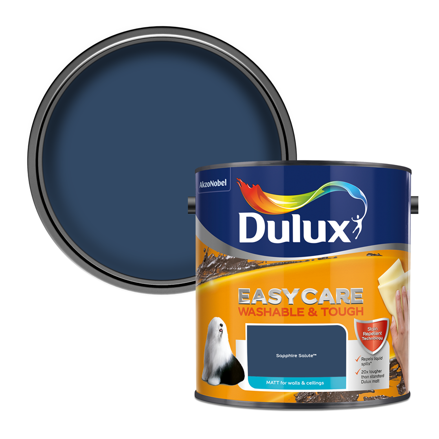 Dulux Easycare Washable & Tough Matt Emulsion Paint Sapphire Salute 2.5L