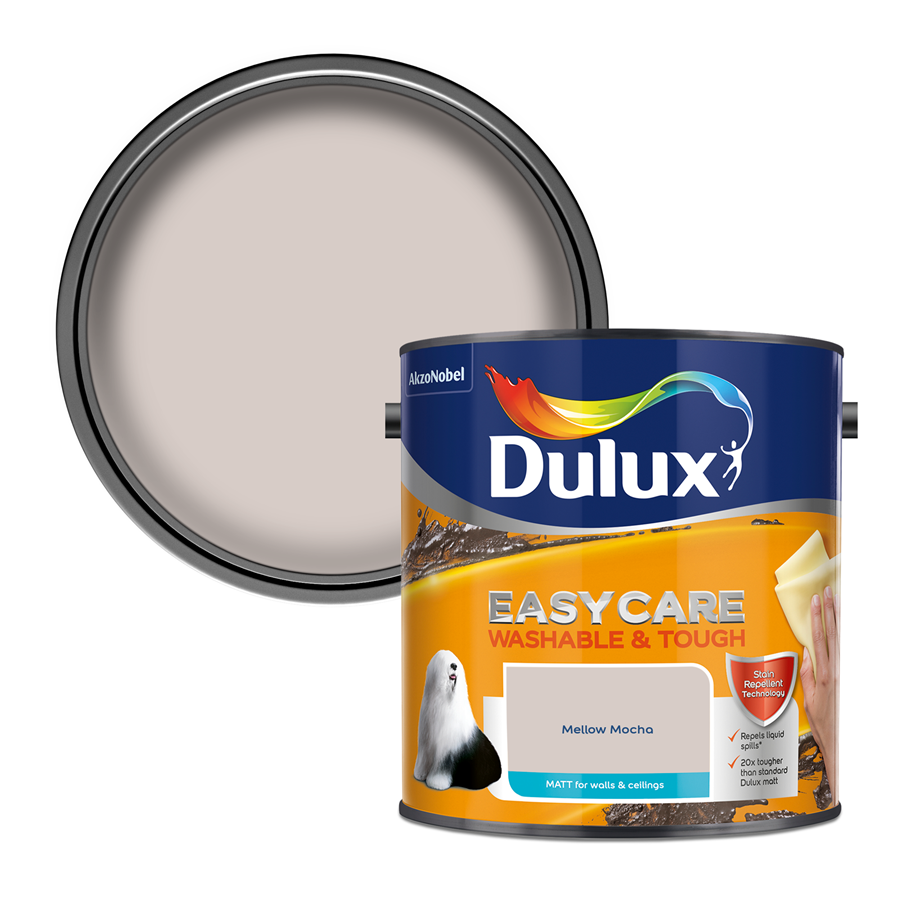 Dulux Easycare Washable & Tough Matt Emulsion Paint Mellow Mocha 2.5L