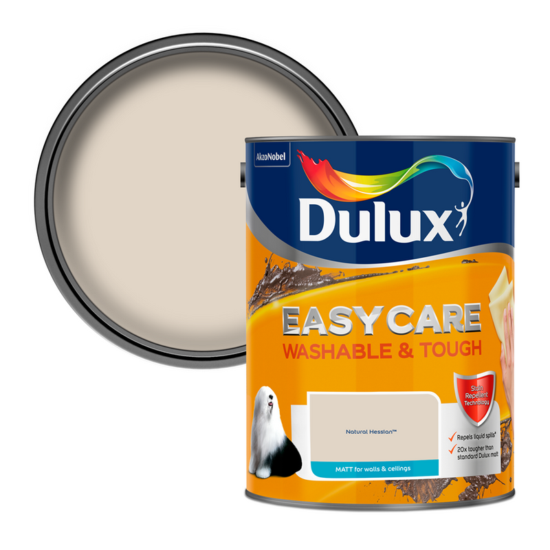 Dulux Easycare Washable & Tough Matt Emulsion Paint Natural Hessian