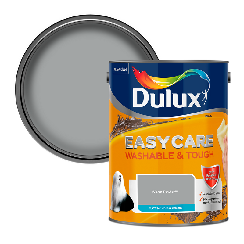 Dulux Easycare Washable & Tough Matt Emulsion Paint Warm Pewter