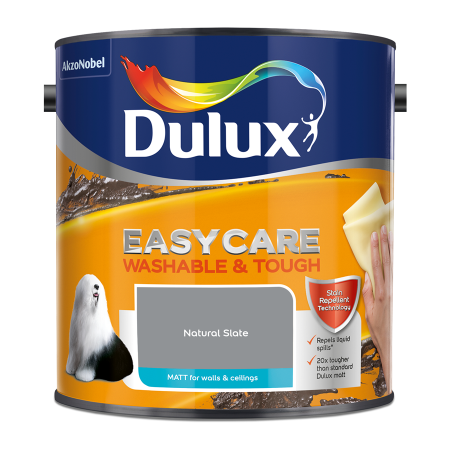 Dulux Easycare Washable & Tough Matt Emulsion Paint Natural Slate