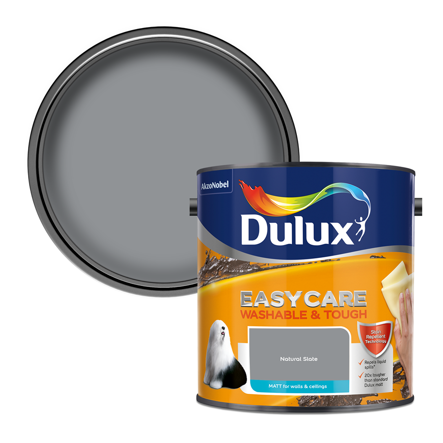 Dulux Easycare Washable & Tough Matt Emulsion Paint Natural Slate