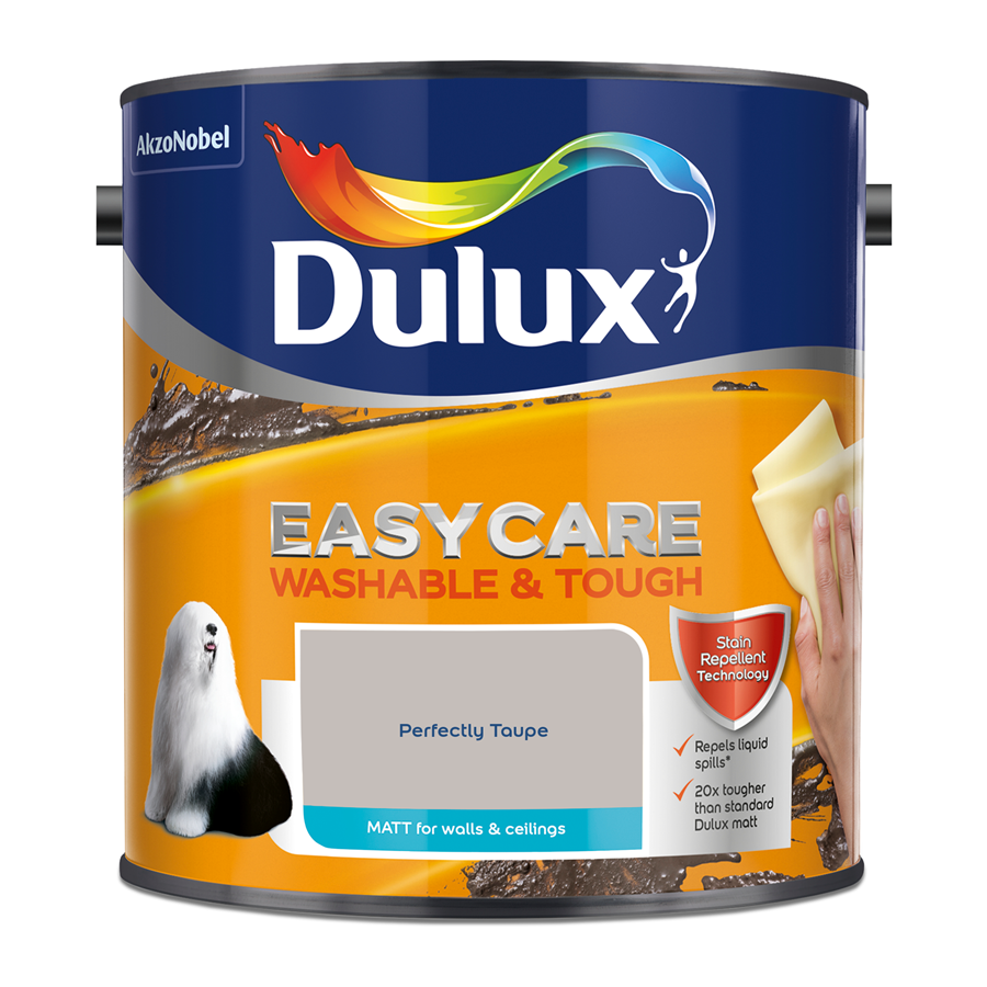 Dulux Easycare Washable & Tough Matt Emulsion Paint Perfectly Taupe 2.5L
