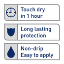 Dulux Quick Dry Eggshell Paint Black 750ML