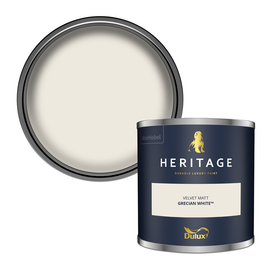Dulux Heritage Grecian White Paint – Luxury Interior Matt & Eggshell – Decor Express UK