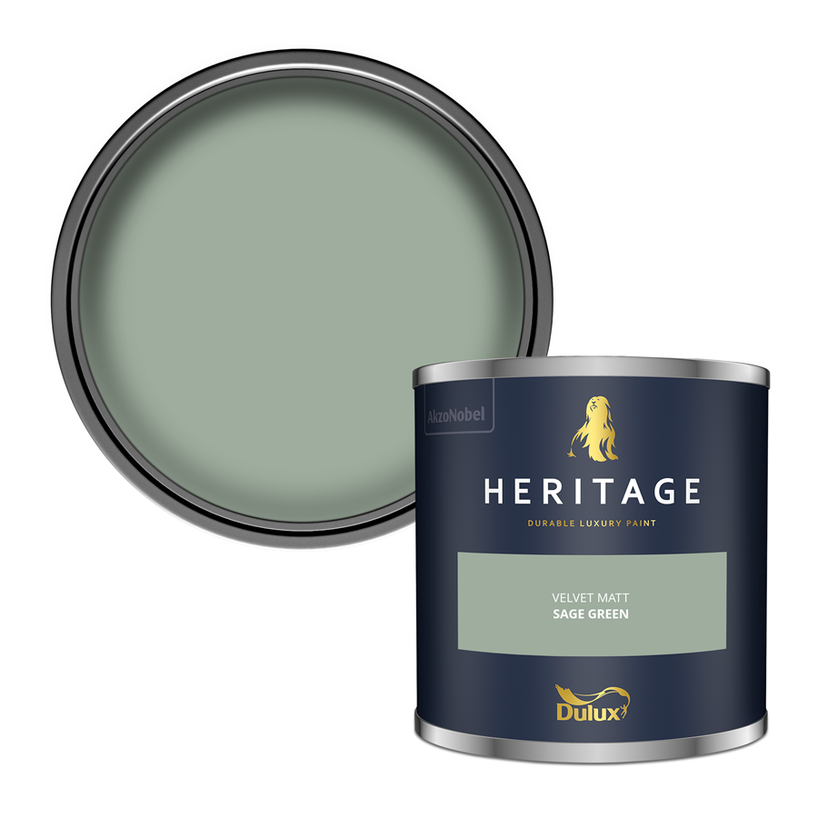 Dulux Heritage Dulux  Heritage Sage Green Paint – Luxury Interior Matt & Eggshell – Decor Express UK