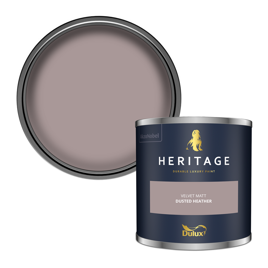 Dulux Heritage Dusted Heather Paint – Luxury Interior Matt & Eggshell – Decor Express UK