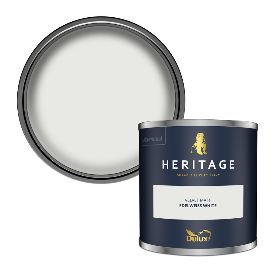 Dulux Heritage Edelweiss White Paint – Luxury Interior Matt & Eggshell – Decor Express UK