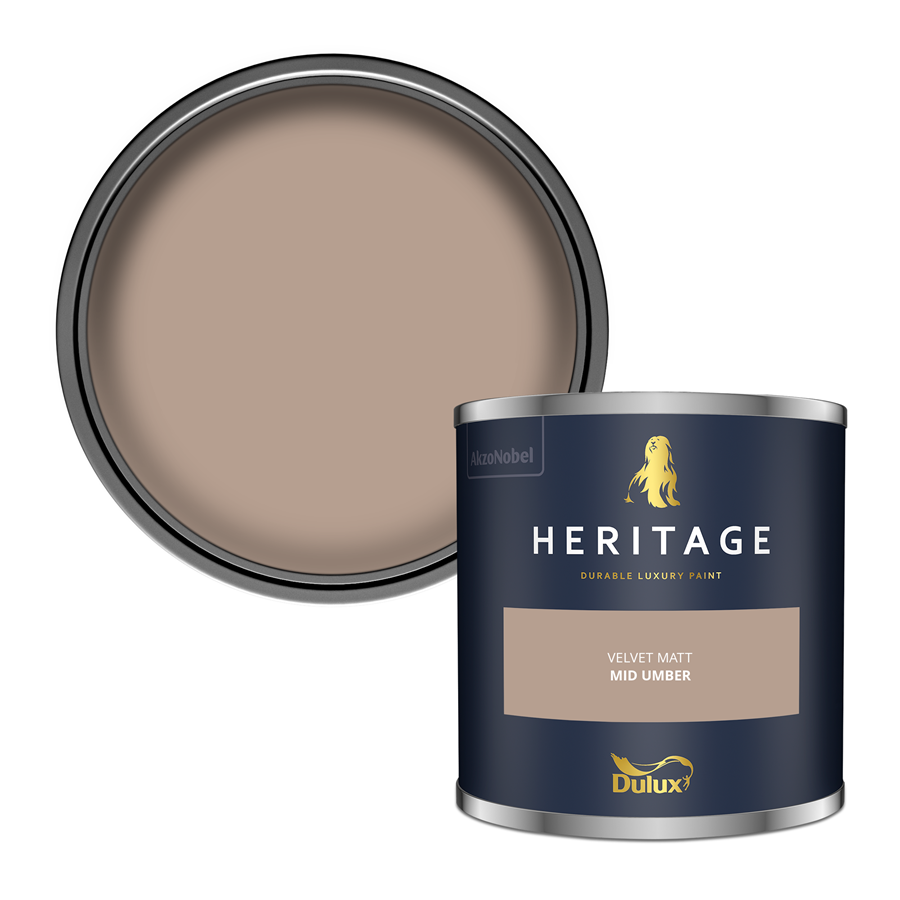 Dulux Heritage Mid Umber Paint – Luxury Interior Matt & Eggshell – Decor Express UK