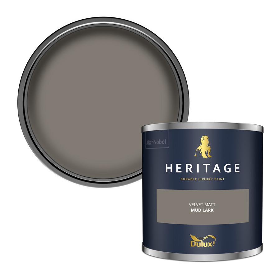 Dulux Heritage Mud Lark Paint – Luxury Interior Matt & Eggshell – Decor Express UK