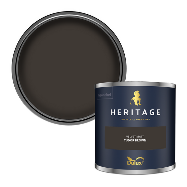Dulux Heritage Tudor Brown Paint – Luxury Interior Matt & Eggshell – Decor Express UK