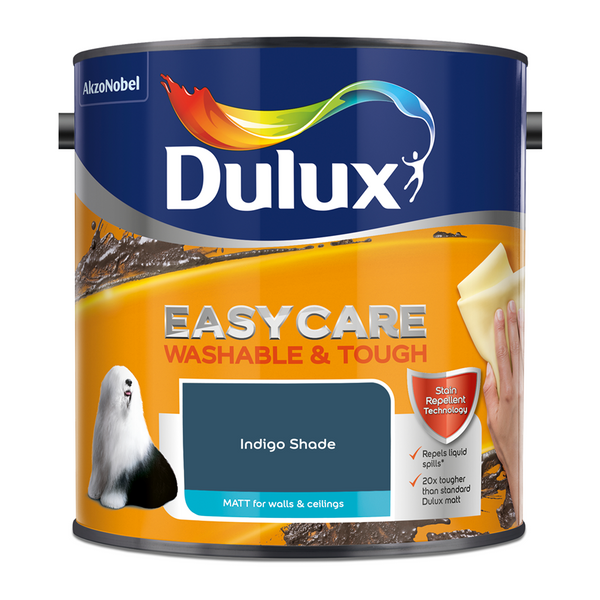 Dulux Easycare Washable & Tough Matt Emulsion Paint Indigo Shade 2.5L