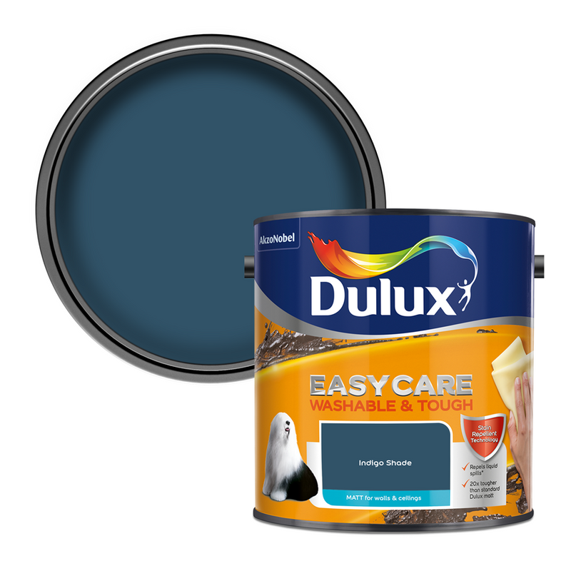 Dulux Easycare Washable & Tough Matt Emulsion Paint Indigo Shade 2.5L