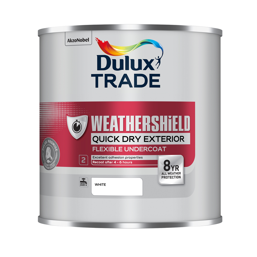 Dulux Trade Weathershield Quick Dry Ext Flexible Undercoat White