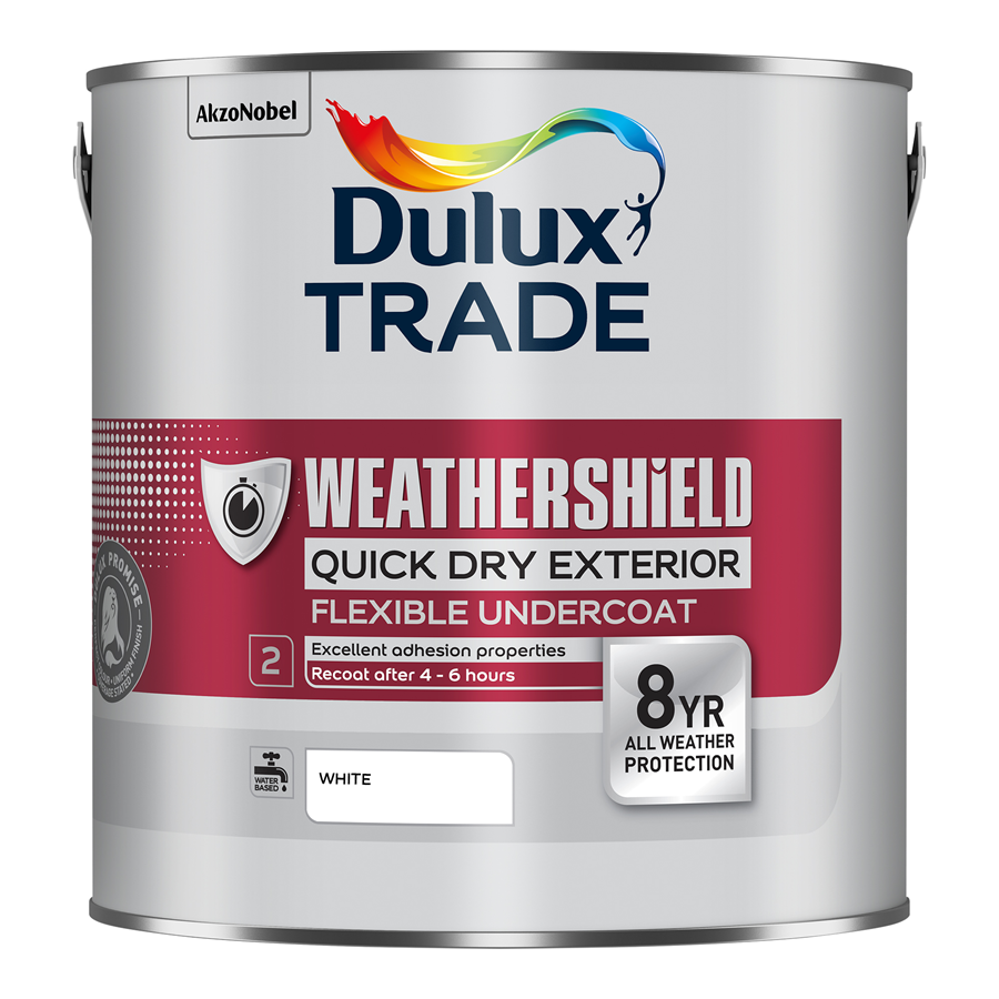 Dulux Trade Weathershield Quick Dry Ext Flexible Undercoat White
