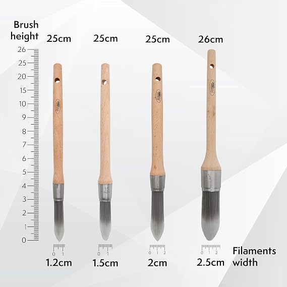 Axus Pointed Precision Brush (Set of 4)