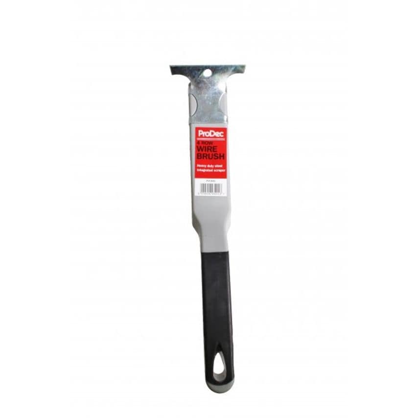 ProDec 11" 4 Row Wire Brush with Scraper- You Get 21