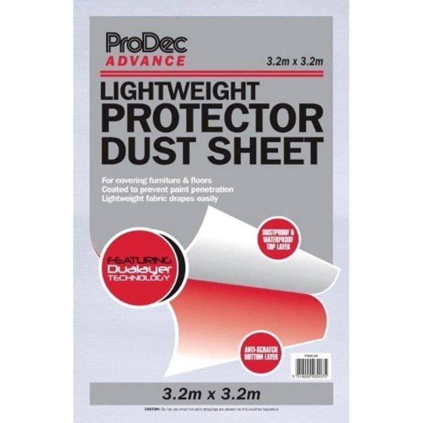 ProDec Lightweight Protector Dust Sheet - 3.2m X 3.2m