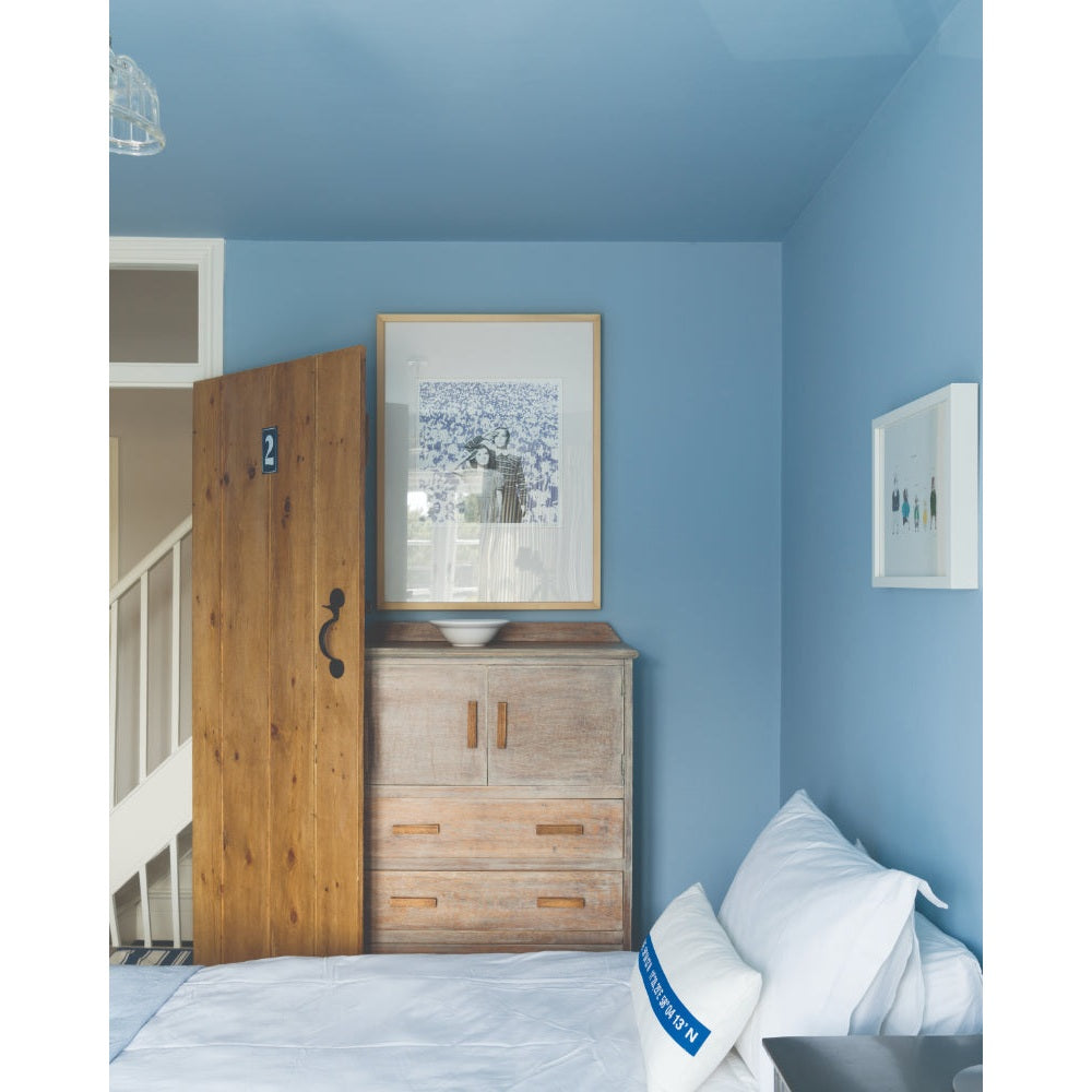 Farrow & Ball Lulworth Blue No.89 paint in a lifestyle setting