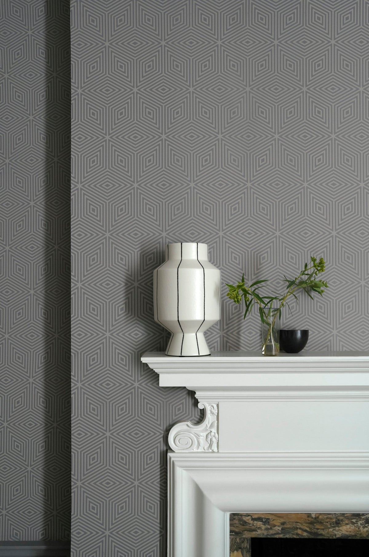 Paint & Paper Library Marquetry Tile wallpaper lifestyle image 2