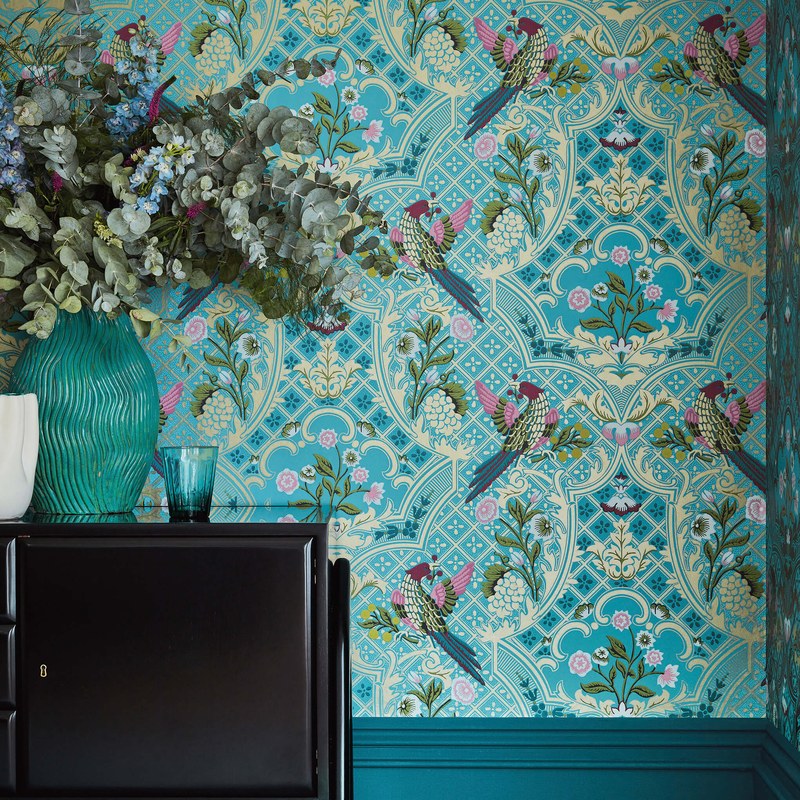 Little Greene Brodsworth wallpaper in Empress — detail