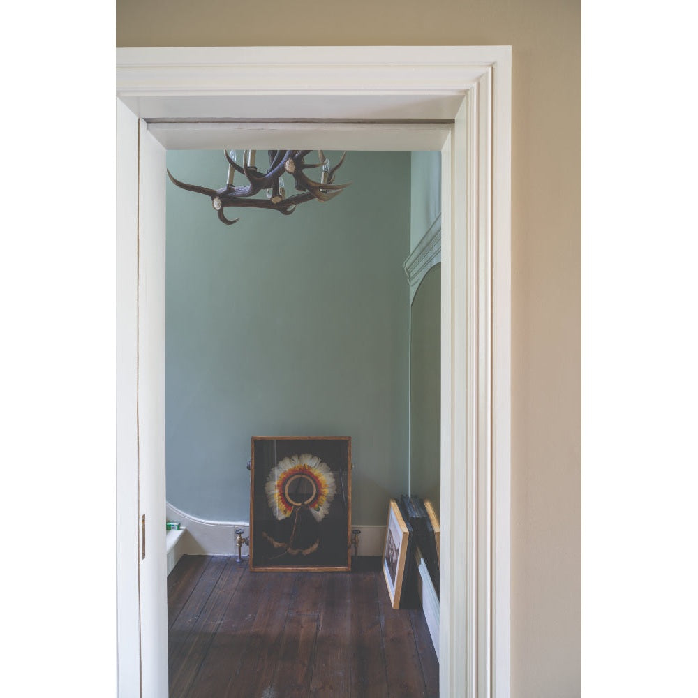 Farrow & Ball Blue Gray No.91 paint in a lifestyle setting
