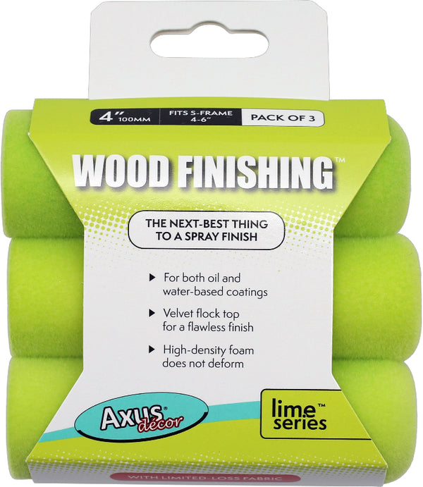 Axus Wood Finishing Sleeve 4" 3 pack