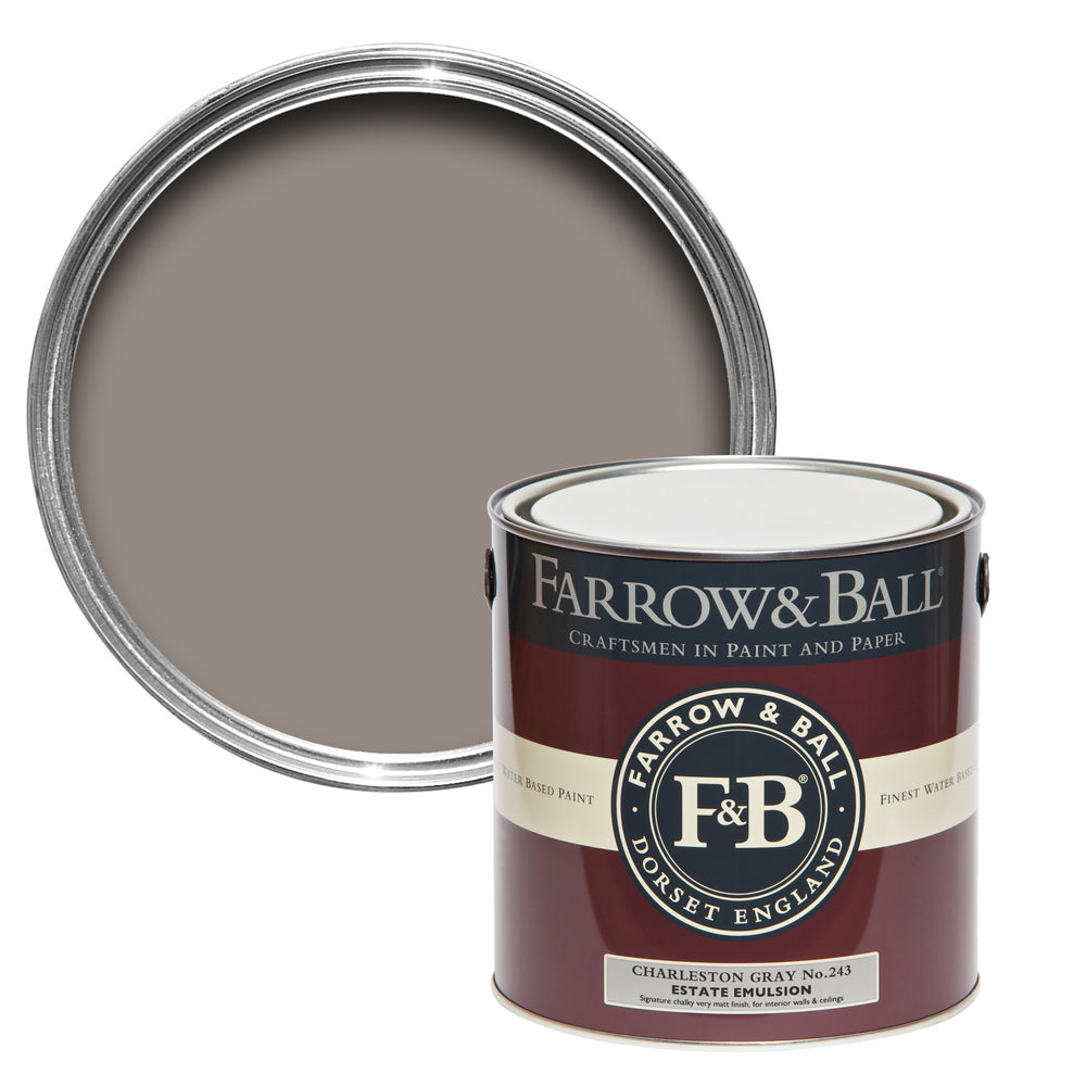 Farrow & Ball Charleston Gray 243 paint - colour swatch photo by Decor Express
