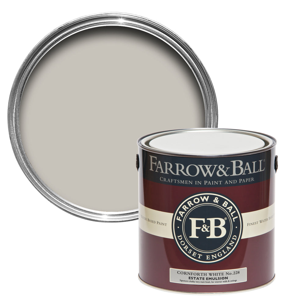 Farrow & Ball Cornforth White 228 paint - colour swatch photo by Decor Express