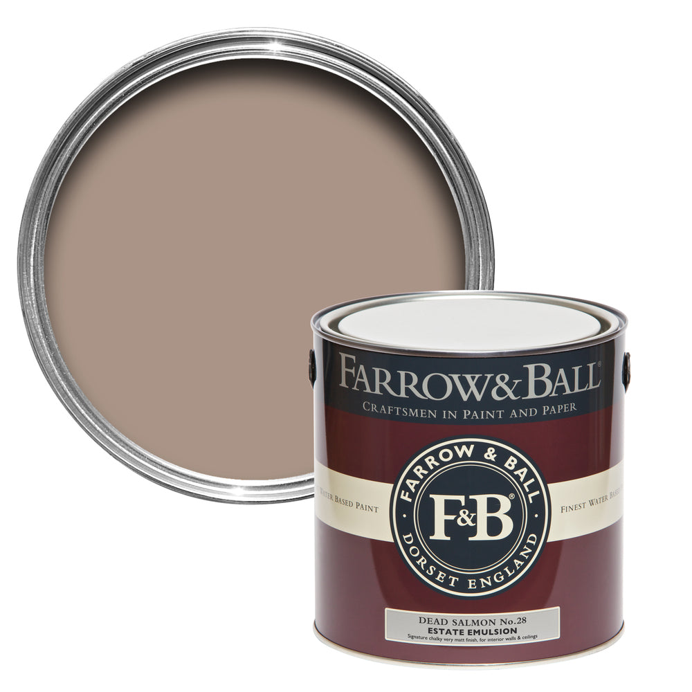 Farrow & Ball Dead Salmon 28 paint - colour swatch photo by Decor Express